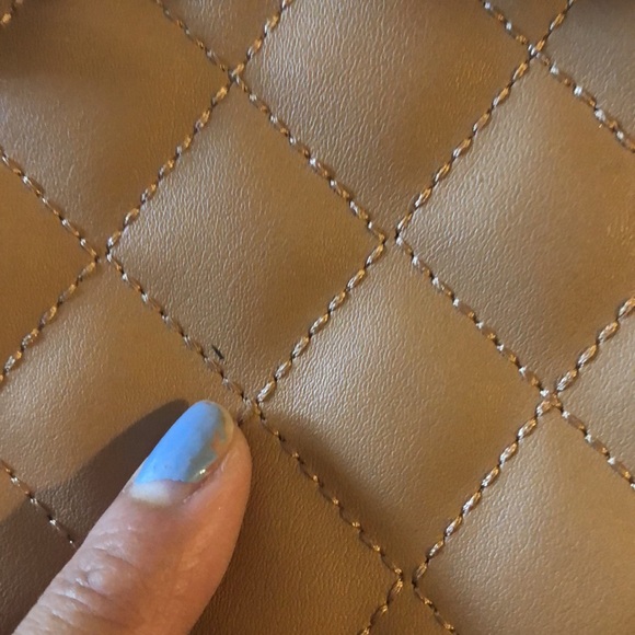 Tan brown crossbody quilted bag - Picture 2 of 8